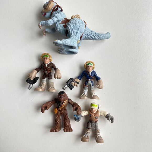 Playskool Heroes Star Wars Galactic Heroes Tauntaun Hoth Han Solo Chewbacca Luke - Picture 4 of 4